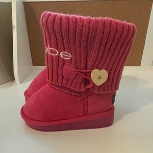 Pink kids BEBE boots with light up soles.  Size 9